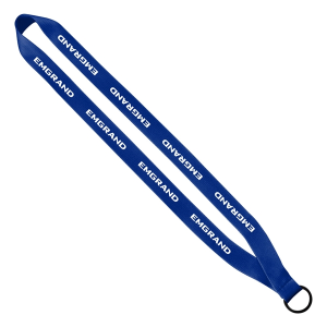 3/4" Polyester Sewn Lanyard with Silver Split-Ring